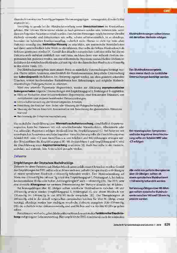 Vorschauseite 5: Arterielle Hypertonie im Alter mit dem Fokus 80+