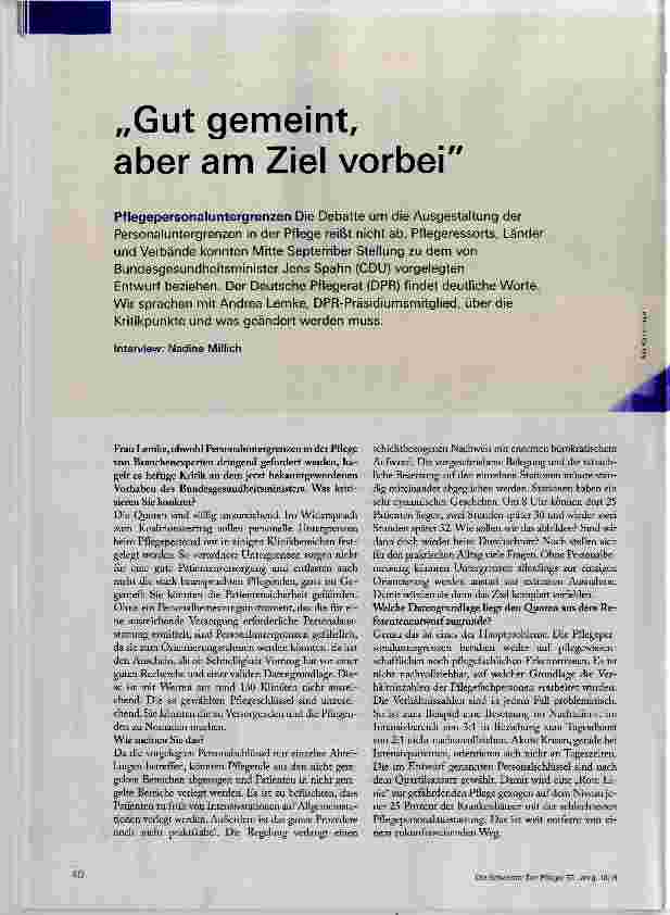 Vorschauseite 1: Gut gemeint, aber am Ziel vorbei