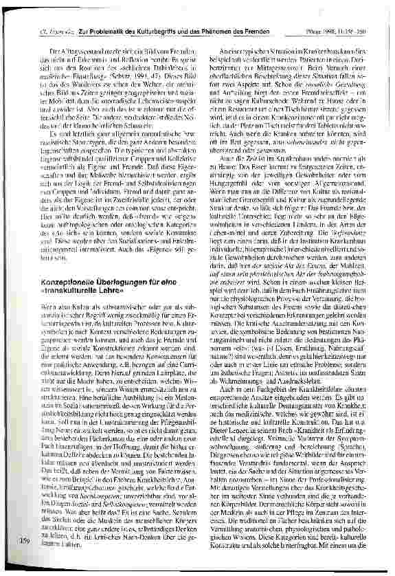 Vorschauseite 4: Zur Problematik des Kulturbegriffs und das Phänomen des Fremden
