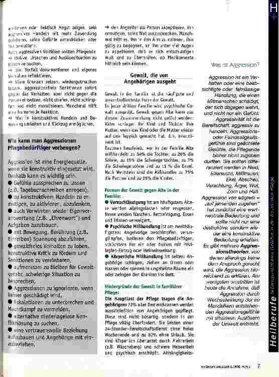 Vorschauseite 2: Aggressionen und Gewalt in der ambulanten Pflegesituation Wie kann man sie erkennen? Wie geht man mit ihnen um?