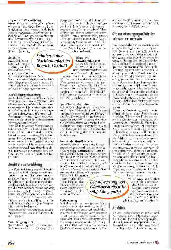 Vorschauseite 3: Qualitätsentwicklung in der Altenpflegeausbildung: Das Curriculum muß erweitert werden