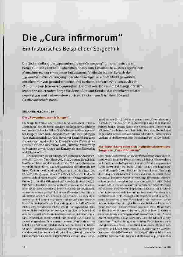 Vorschauseite 1: Die „Cura infirmorum