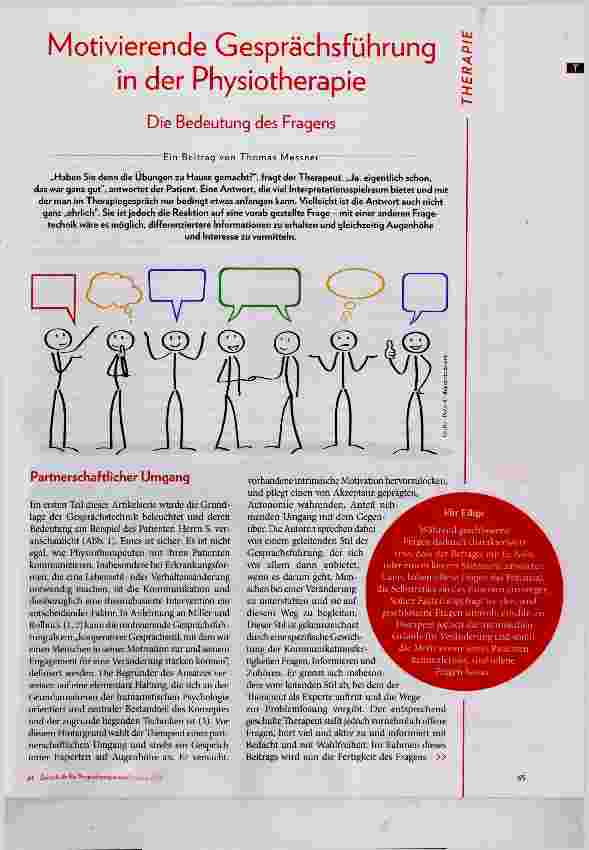 Vorschauseite 1: Motivierende Gesprächsführung in der Physiotherapie