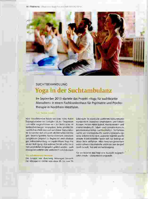 Vorschauseite 1: Yoga in der Suchtambulanz