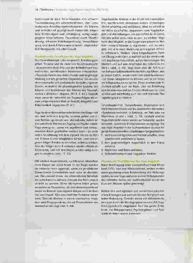 Vorschauseite 3: Yoga in der Suchtambulanz