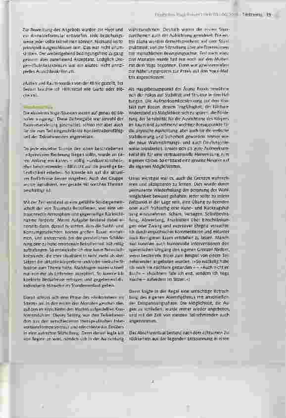 Vorschauseite 4: Yoga in der Suchtambulanz