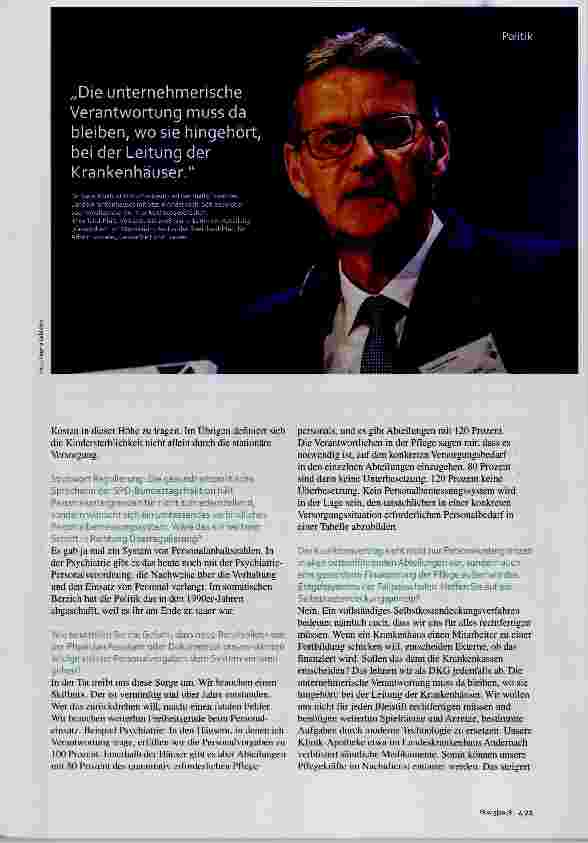 Vorschauseite 2: Interview: lOoTage im Amt Fraglicher Aufwand