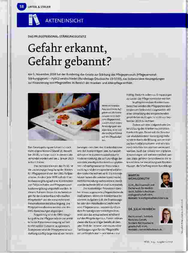 Vorschauseite 1: Gefahr erkannt, Gefahr gebannt?
