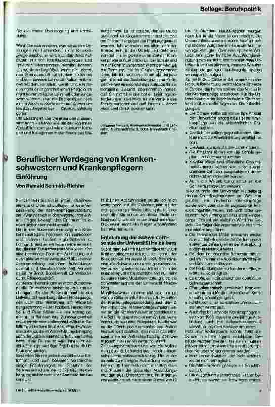 Vorschauseite 1: Beruflicher Werdegang von Krankenschwestern und Krankenpflegern Eine Einführung