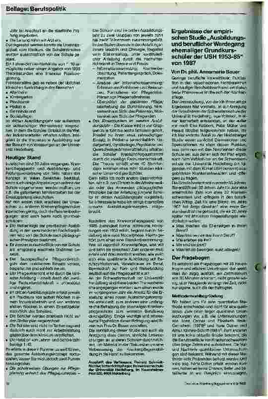 Vorschauseite 2: Beruflicher Werdegang von Krankenschwestern und Krankenpflegern Eine Einführung