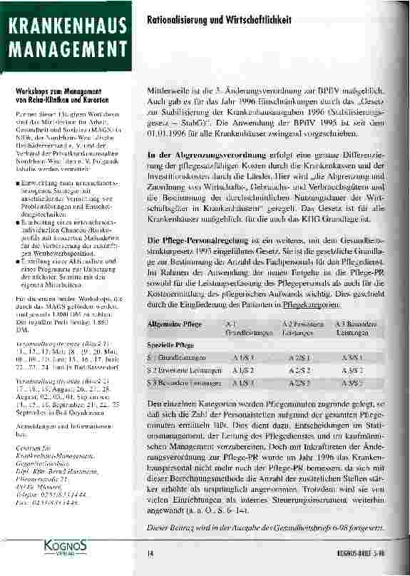 Vorschauseite 5: Externes und internes Rechnungswesen im Krankenhaus - welche gesetzlichen Grundlagen sind relevant?