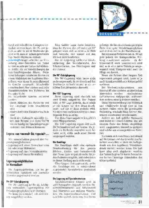 Vorschauseite 3: Wie man den Patienten lagert... Lagerungssysteme im Vergleich