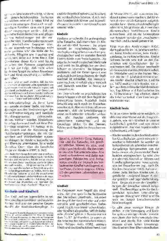 Vorschauseite 2: Zwischenbericht der Arbeitsgruppe Zukunft der Kinderkrankenpflegeschulen