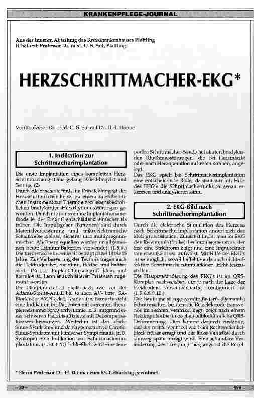 Vorschauseite 1: Herzschrittmacher-EKG