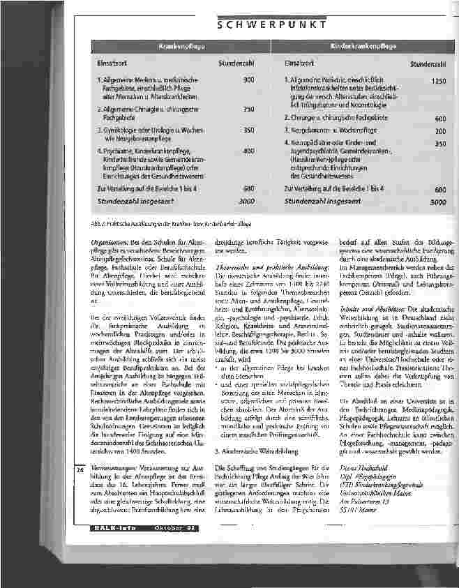 Vorschauseite 3: Pflegeausbildung in Deutschland Fakten und Zahlen zur Kranken-, Kinderkrankenund Altenpflegeausbildung