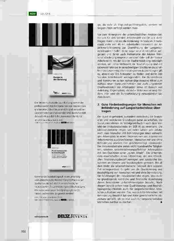 Vorschauseite 4: Teilhabe am Arbeitsmarkt für alle der Soziale Arbeitsmarkt ist eine kommunale Gestaltungsaufgabe