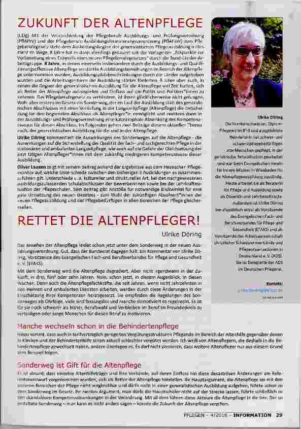 Vorschauseite 1: RETTET DIE ALTENPFLEGER