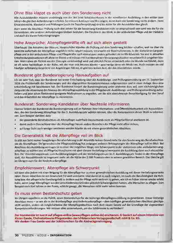 Vorschauseite 2: RETTET DIE ALTENPFLEGER