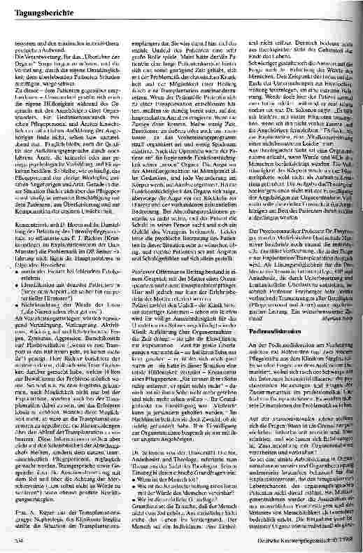 Vorschauseite 2: Organentnahme . Tabuthema? Symposium der Deutschen Gesellschaft für Fachkrankenpflege 14.11.1987