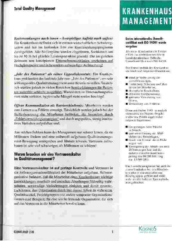 Vorschauseite 4: Qualitätsmanagement - Die Rolle der Führungskräfte