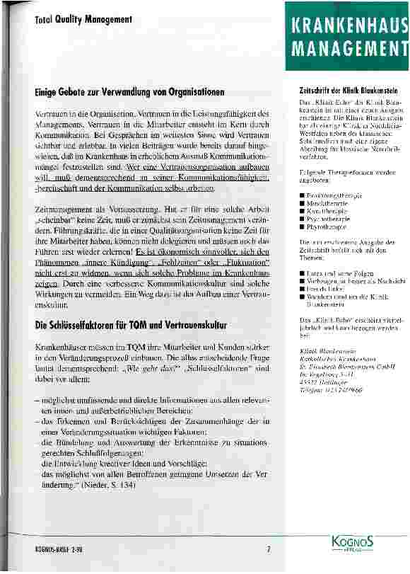 Vorschauseite 6: Qualitätsmanagement - Die Rolle der Führungskräfte