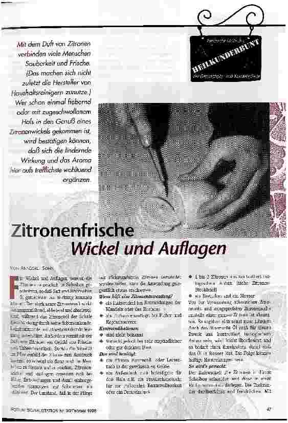 Vorschauseite 1: Zitronenfrische Wickel und Auflagen