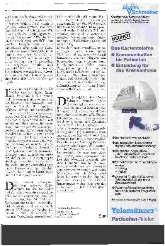 Vorschauseite 2: Imagebildung braucht Zeit, Ziele und Zielstrebigkeit Teil II