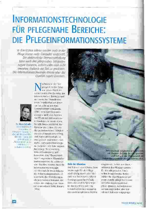 Vorschauseite 1: Informationstechnologie für pflegenahe Bereiche: Pflegeinformationssysteme