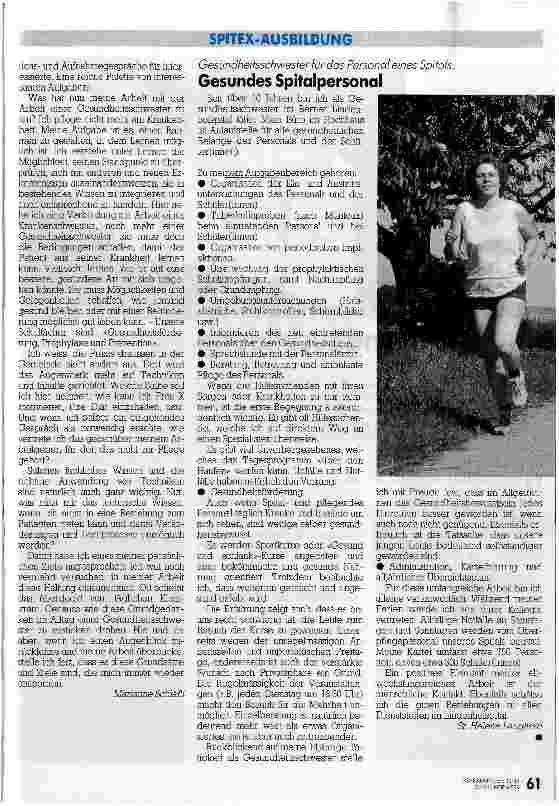 Vorschauseite 1: Gesundes Spitalpersonal Gesundheitsschwester für das Personal eines Spitals