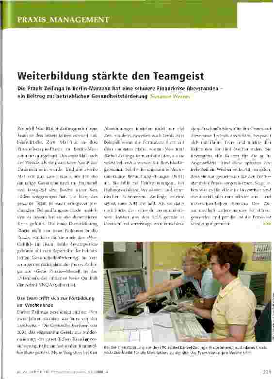 Vorschauseite 1: Weiterbildung stärkte den Teamgeist
