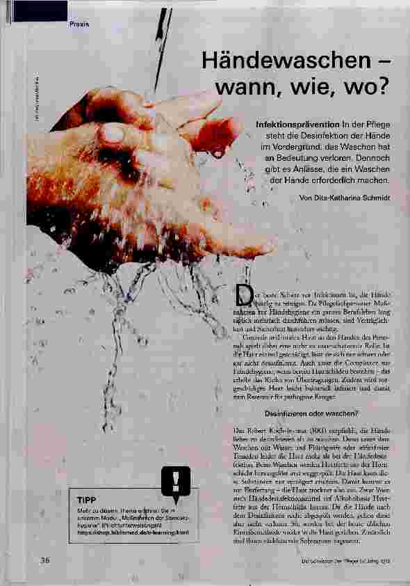 Vorschauseite 1: Händewaschen wann, wie, wo?