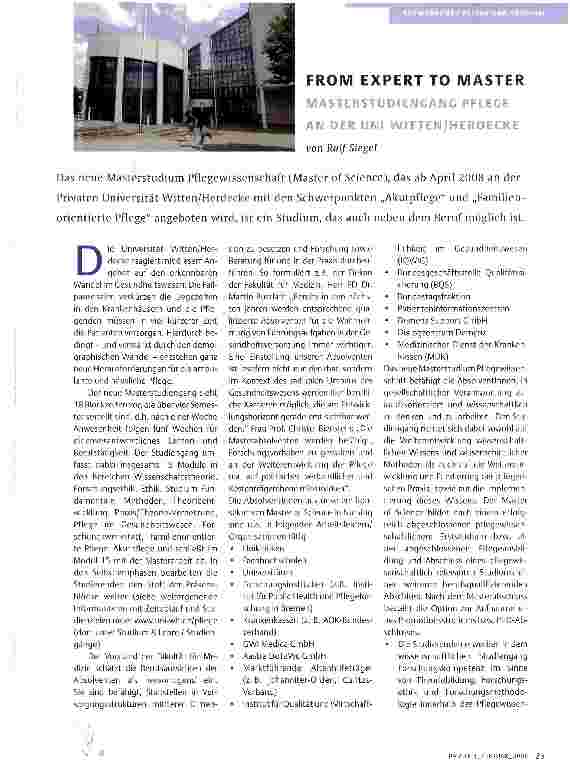 Vorschauseite 1: FROM EXPERT TO MASTER
