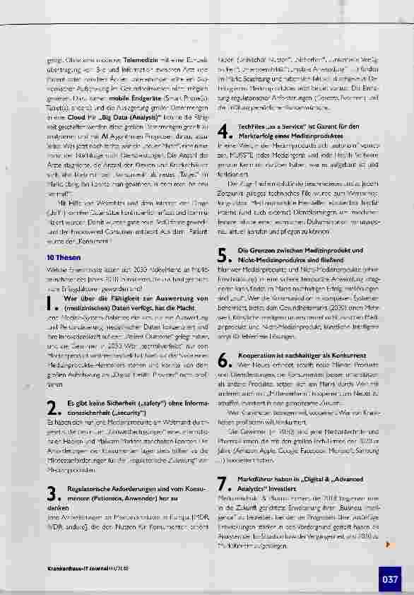 Vorschauseite 4: Medizintechnik 2030 Trends und Herausforderungen