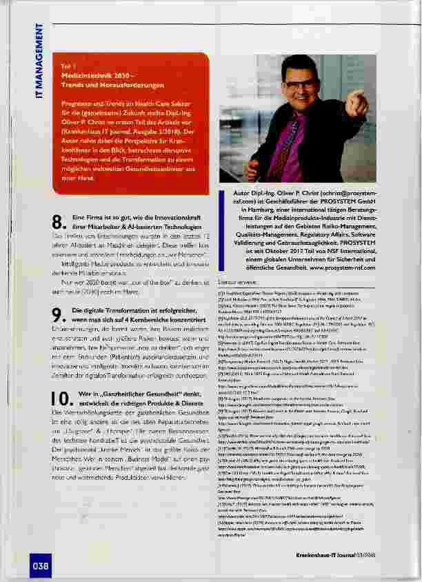 Vorschauseite 5: Medizintechnik 2030 Trends und Herausforderungen