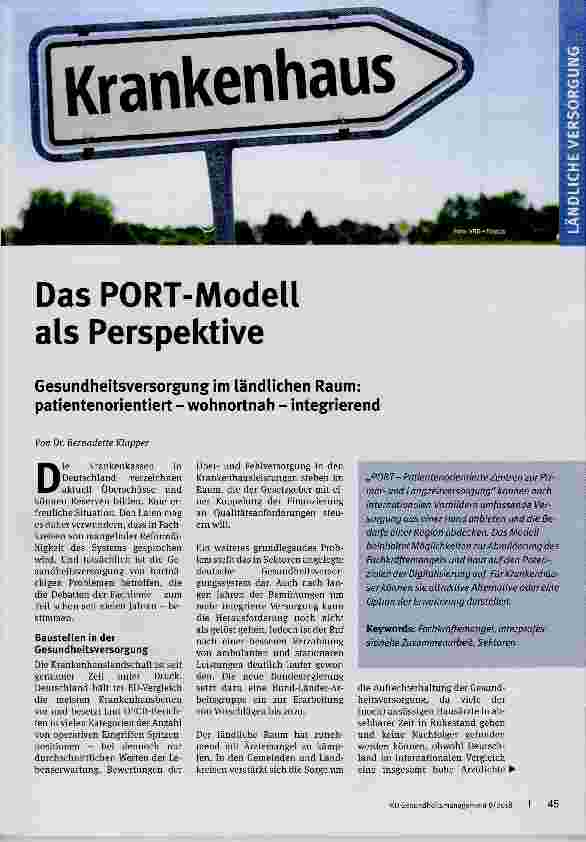 Vorschauseite 1: Das PORT-Modell als Perspektive