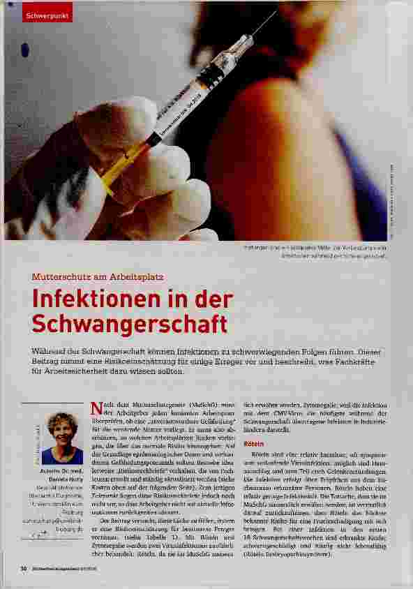 Vorschauseite 1: Infektionen in der Schwangerschaft