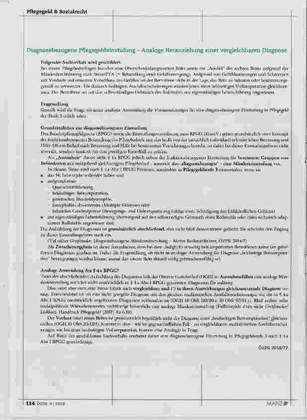 Vorschauseite 3: Sind Angehörige des gehobenen Dienstes der Gesundheitsund Krankenpflege im Zuge des Zertiflzierungsverfahrens als gerichtlich beeidete Sachverständige von der Überprüfung ihrer Sa…