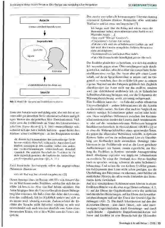 Vorschauseite 2: Erzählungen hirnverletzter Personen: Eine Analyse aus narratologischer Perspektive