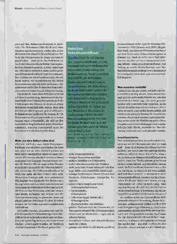 Vorschauseite 2: Hebammenkreißsaal Haben? Gern! Aufbauen? Nein danke!