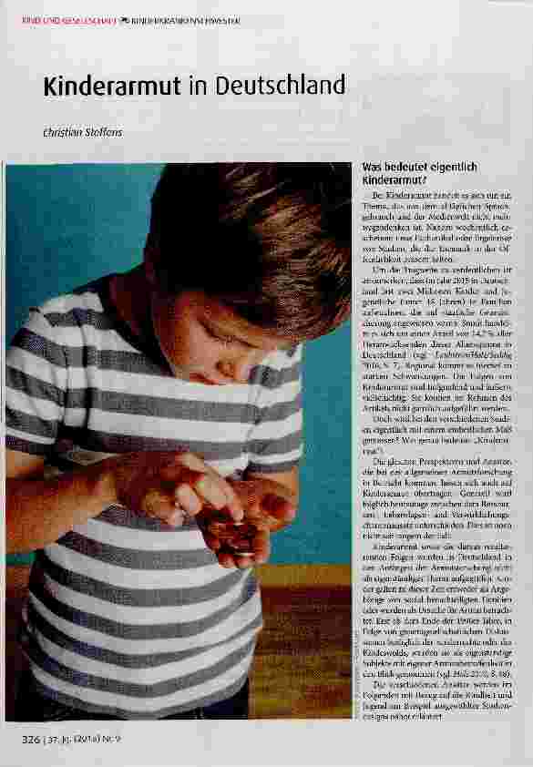 Vorschauseite 1: Kinderarmut in Deutschland