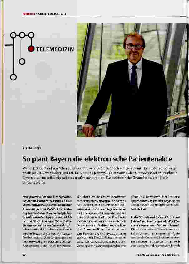 Vorschauseite 1: So plant Bayern die elektronische Patientenakte