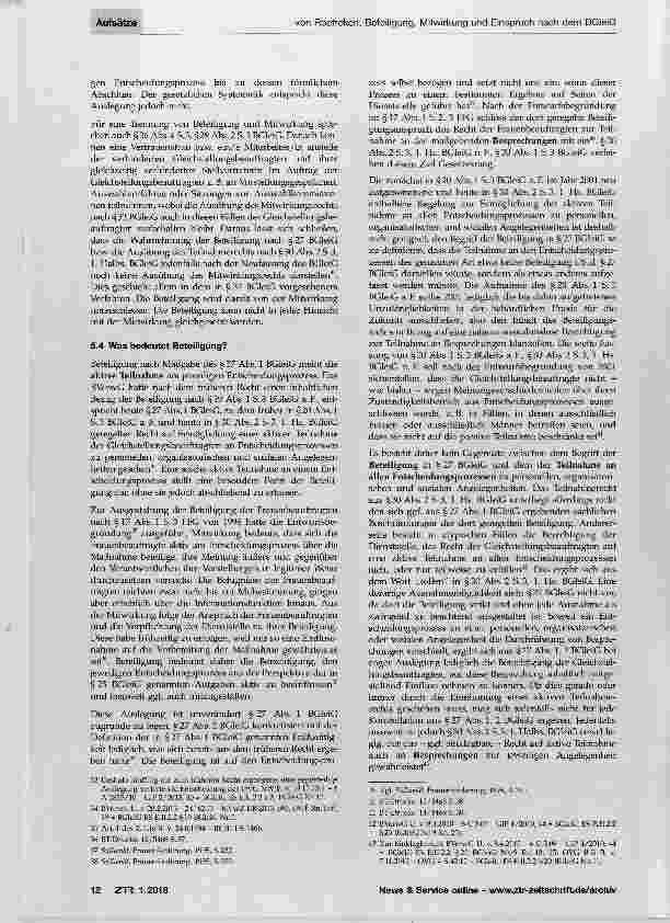 Vorschauseite 6: Beteiligung, Mitwirkung und Einspruch nach dem BGIeiG Teil 1