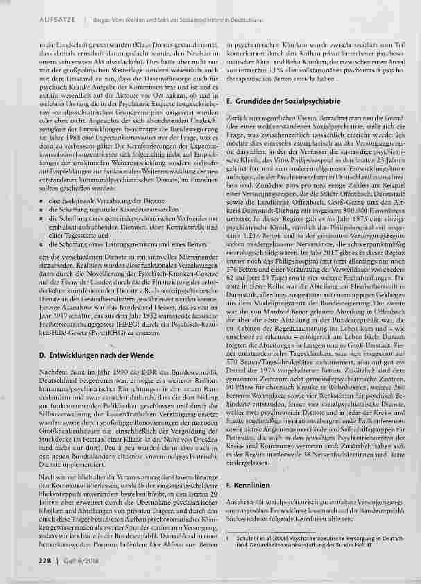 Vorschauseite 2: Vom Werden und Sein der Sozialpsychiatrie in Deutschland