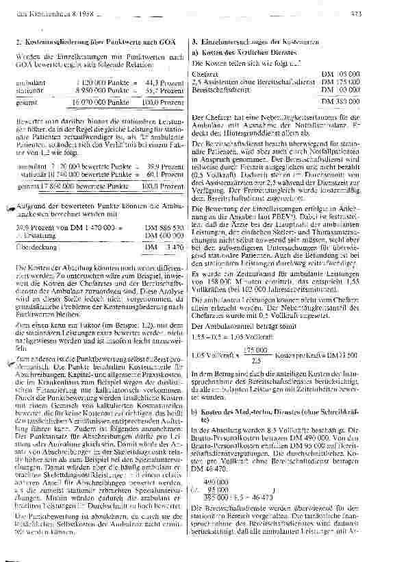 Vorschauseite 4: Offensive statt Defensive - die Kosten der Ambulanzen 1989