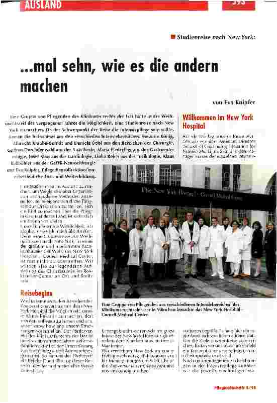 Vorschauseite 1: ...mal sehen, wie es die anderen machen Studienreise nach New York