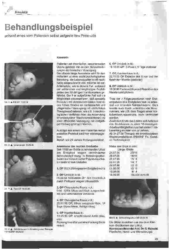 Vorschauseite 1: Behandlungsbeispiel anhand eines vom Patienten selbst aufgestellten Protokolls