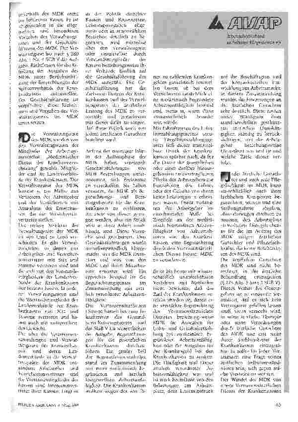 Vorschauseite 2: Medizinischer Dienst der Krankenversicherung - Gegner oder Partner? Teil 2