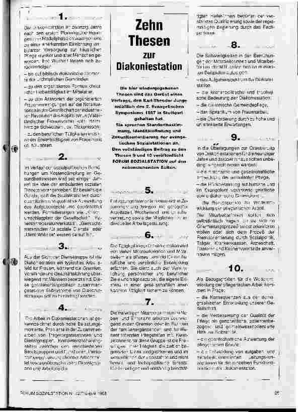 Vorschauseite 3: Das Zukunftsprofil der Diakoniestation