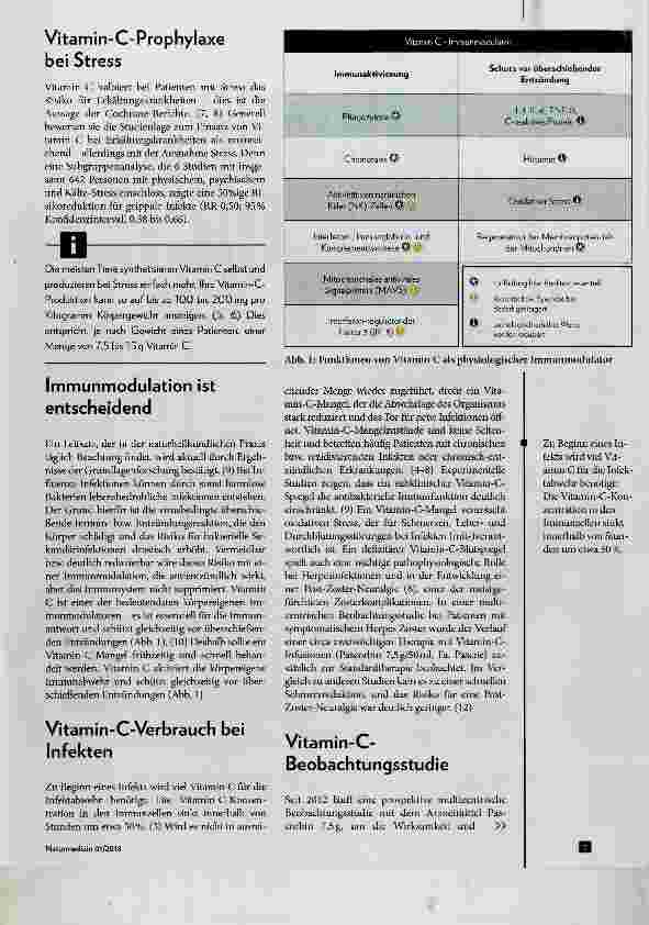 Vorschauseite 2: Vitamin C Neue Untersuchungen zu Stress und Immunfunktion