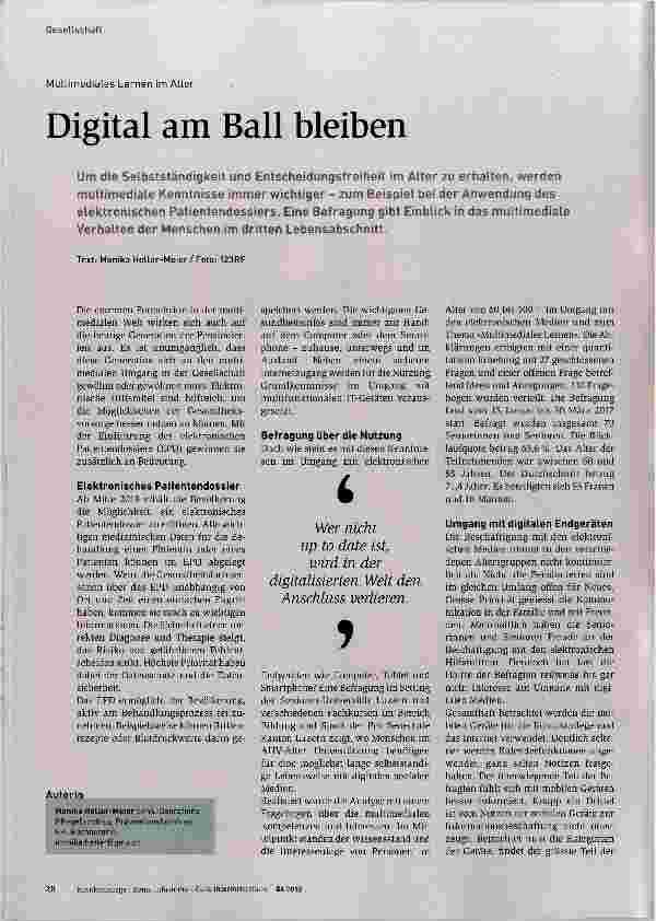 Vorschauseite 1: Digital am Ball bleiben